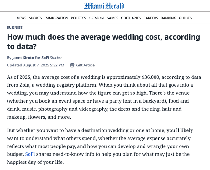 SoFi in Miami Herald